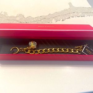 Juicy couture Gold tone chain with charm bracelet